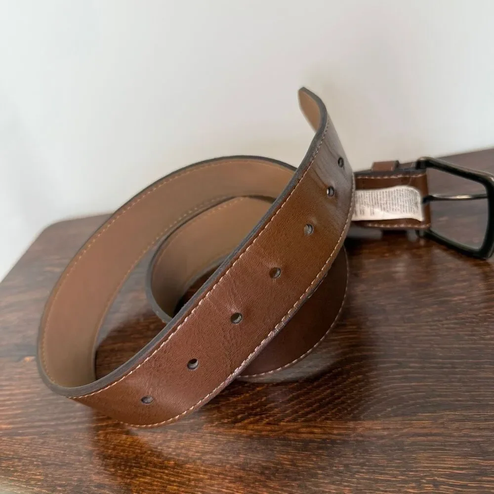 Old Navy Men’s  brown silver Belt small 29-35” 1.5”